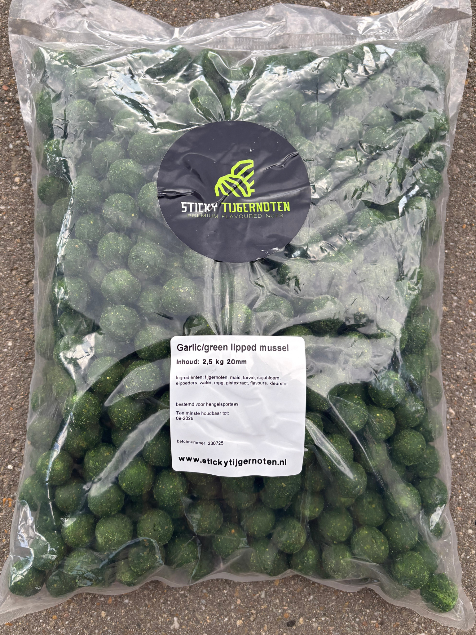 Garlic/Green Lipped Mussel boilies 2,5KG 20mm