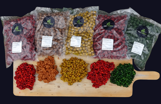 COMBI DEAL Sticky Tijgernoten + Boilies 5,5KG 12 maanden houdbaar.