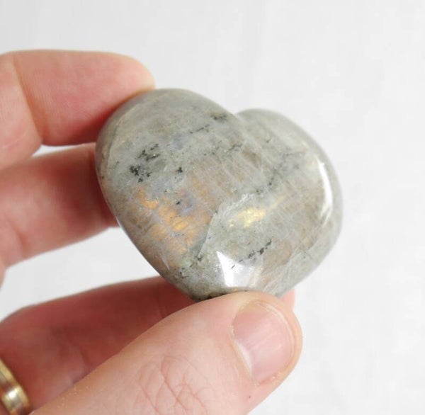 Roze labradoriet hart