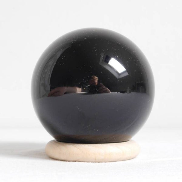 Zilver obsidiaan bol