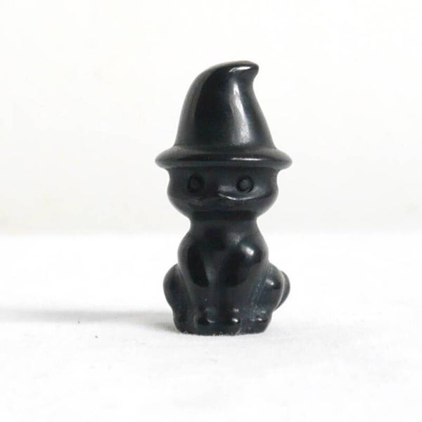 Obsidiaan kat met hoed