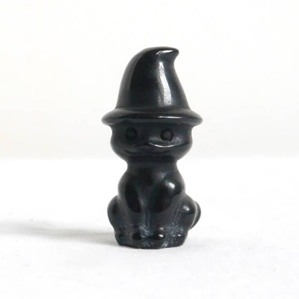Obsidiaan kat met hoed
