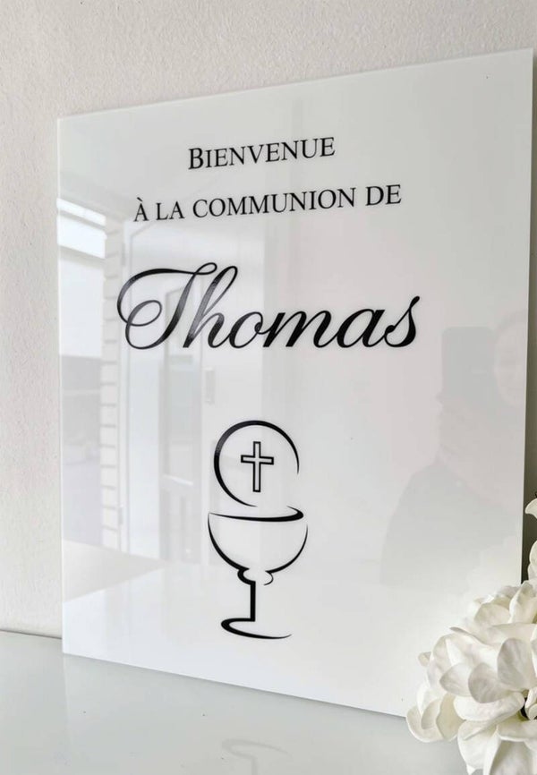Panneau  de Bienvenue Communion - Calice