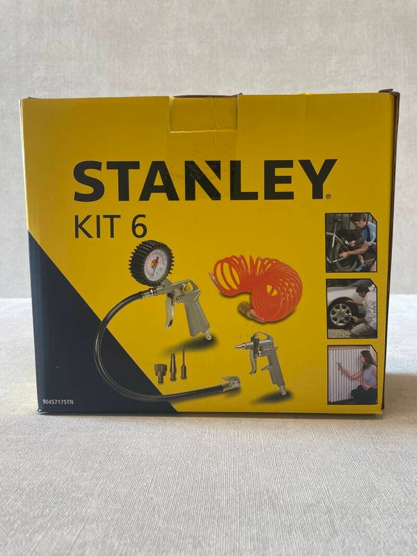 STANLEY Luchtgereedschapset 6-delig - met 3 mondstukken