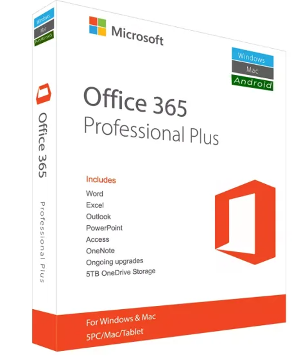 Cuenta de por vida de MS Office 365 Pro Plus para 5 dispositivos (Windows, Mac, Android)