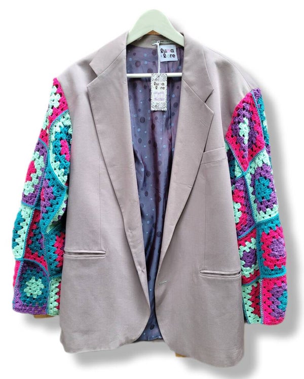 Granny square blazer