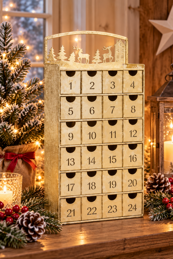 Calendrier de l’avent en métal 50 cm