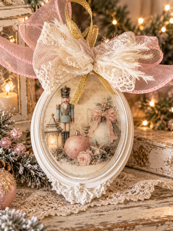 Suspension shabby casse noisette