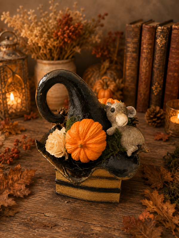 Décoration automnale – Chapeau de sorcière enchanté 🎩✨