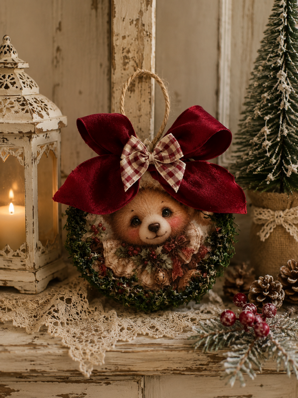 Suspension – Le Petit Ours de Noël 🎄