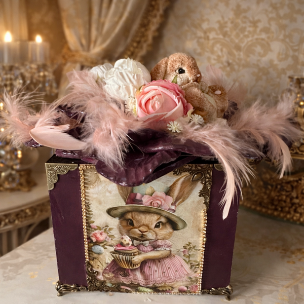 Boite décoratif Lapin – Élégance poudrée