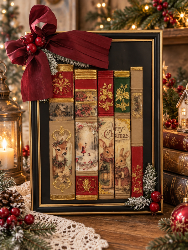 Cadre “Noël d’Antan” – Création artisanale ✨