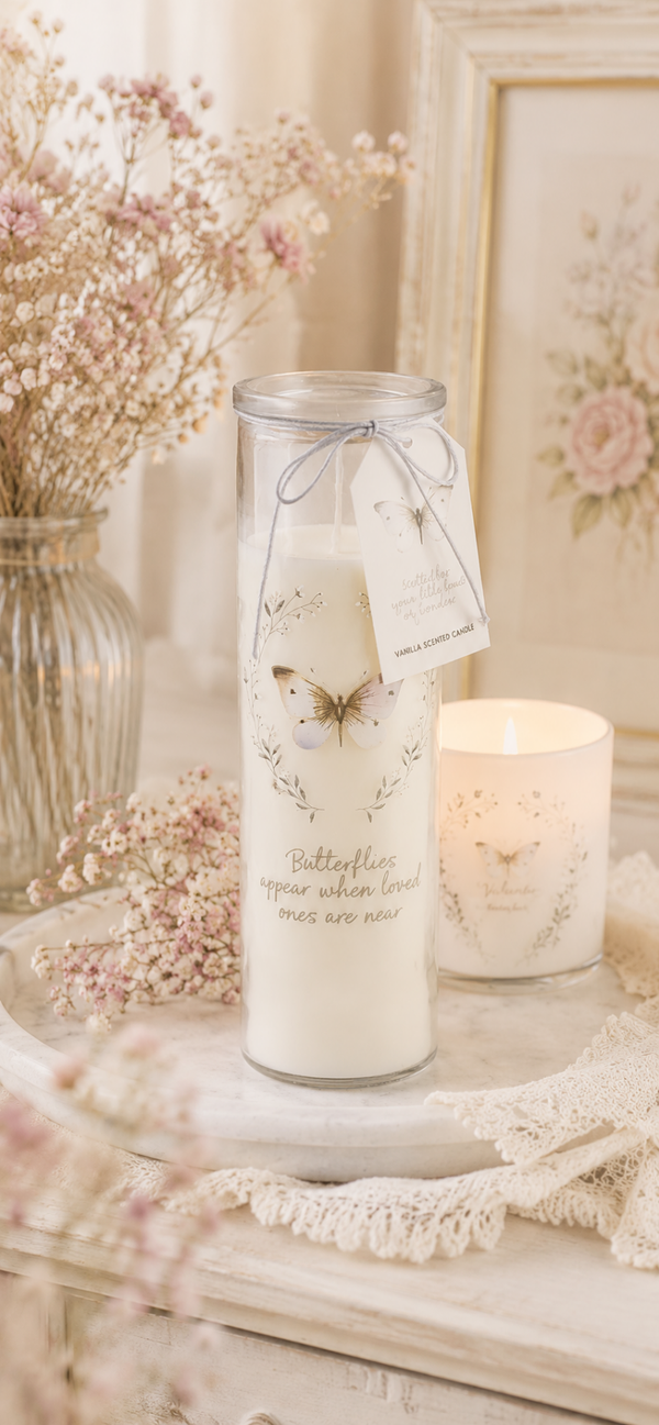 Bougie parfumée Vanille – Le Murmure des Papillons ✨🦋