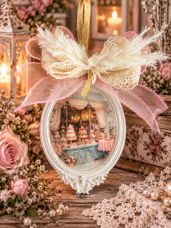 Suspension shabby douceur d’hiver ( boutique)