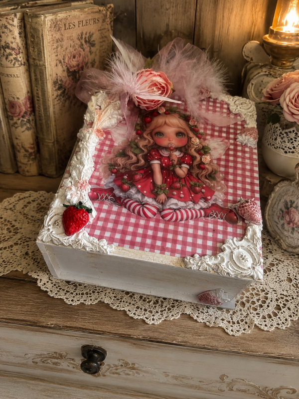 Boîte décorative « Douceur des Fraises » 🍓(Estelle )