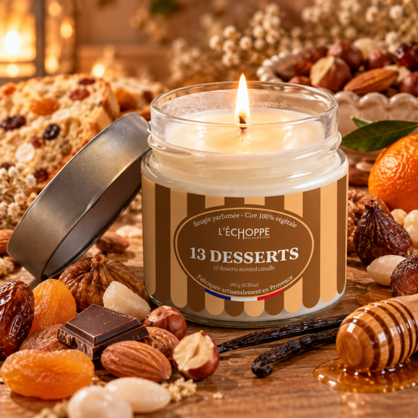 Bougie 13 Desserts – La gourmandise de Noël en Provence ✨