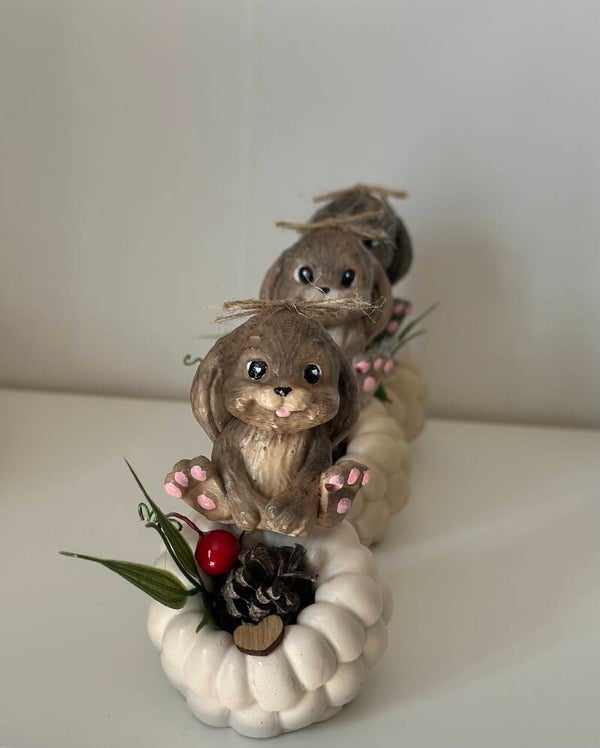 🐰 Décoration Lapin Champêtre – Esprit Automnal et Poétique 🍂