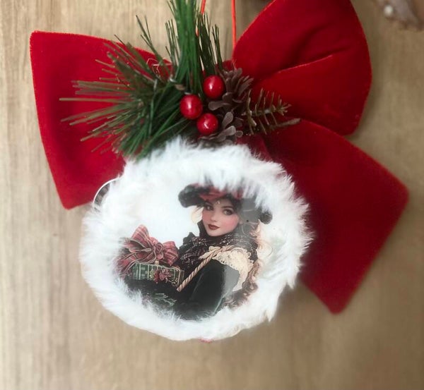 Tambour féerique de Noël – Modèle aléatoire 🎀❄️