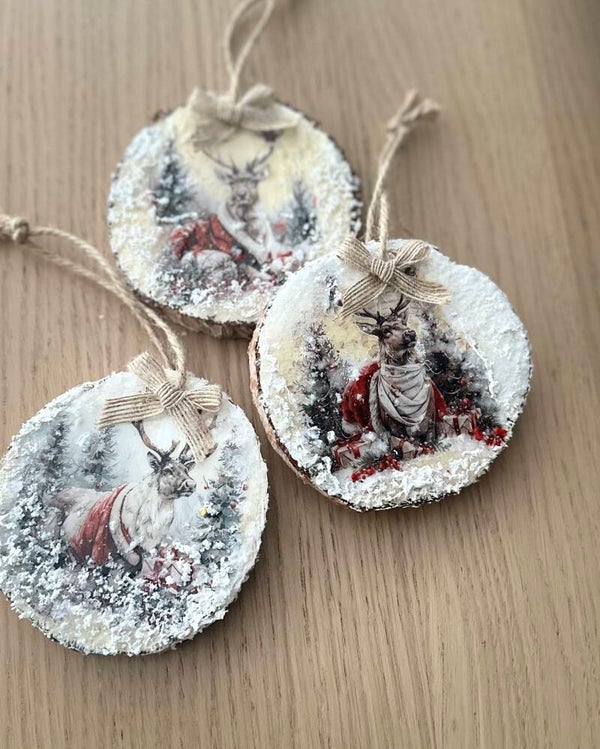 Suspension bois de Noël ✨