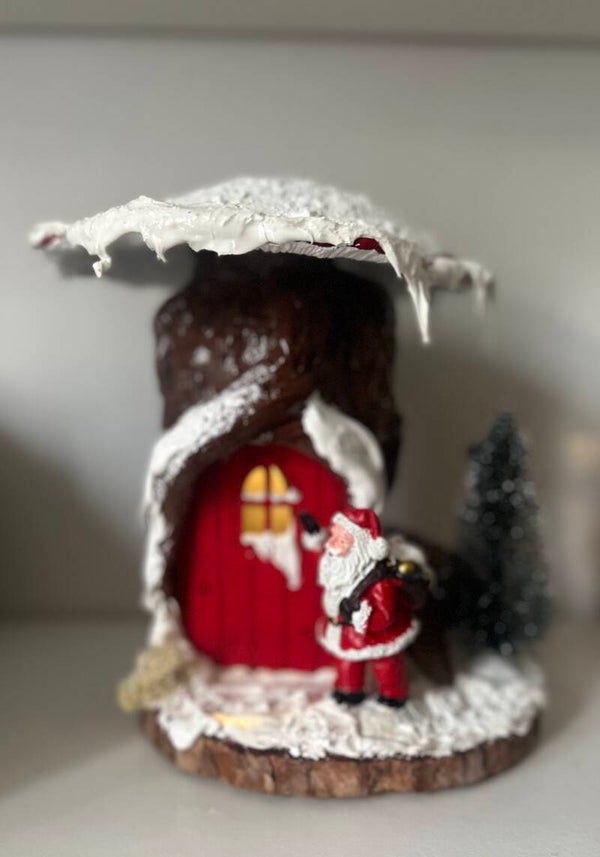 Maison du Père Noël – Forme Botte Lumineuse 🎄