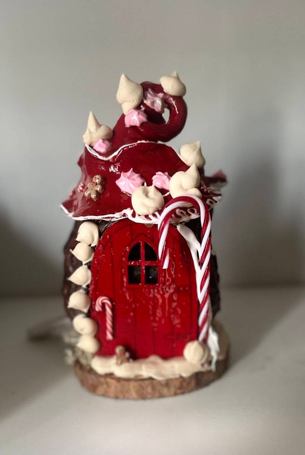 Maison Bonbonnière du Père Noël – Modèle LED 🎄