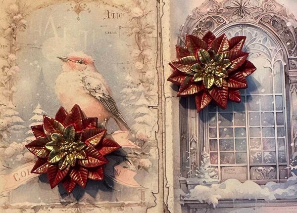 Magnets fleur de Noël