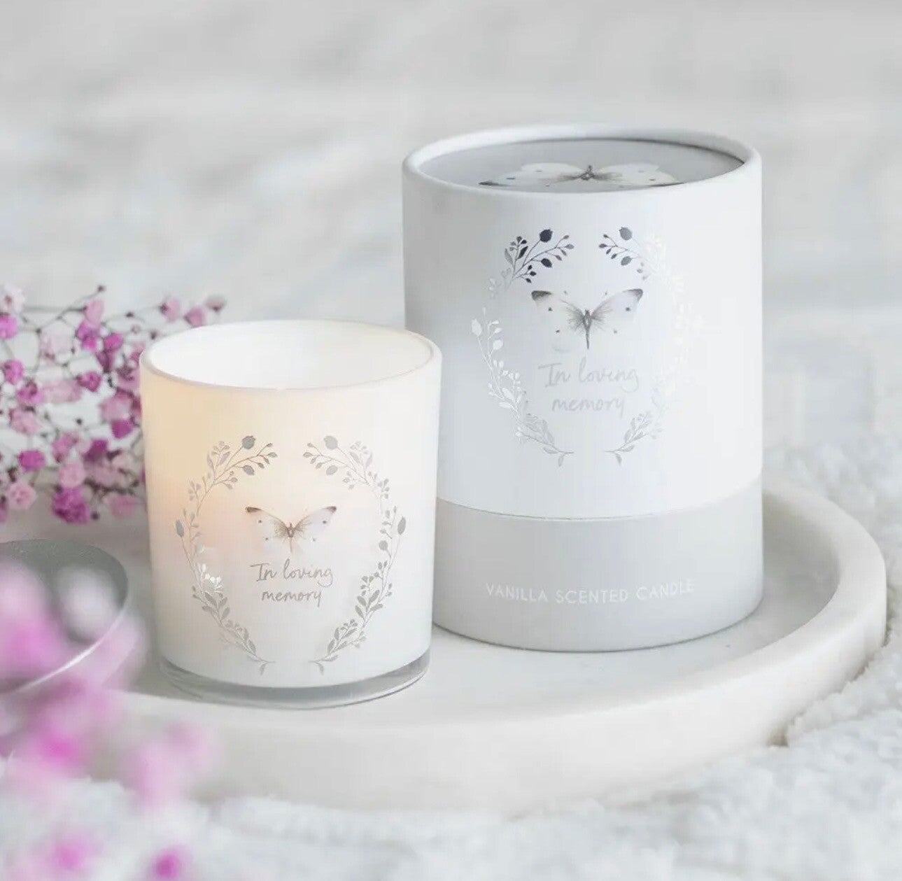 Bougie papillon vanille