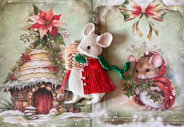 Magnets collection souris de Noël