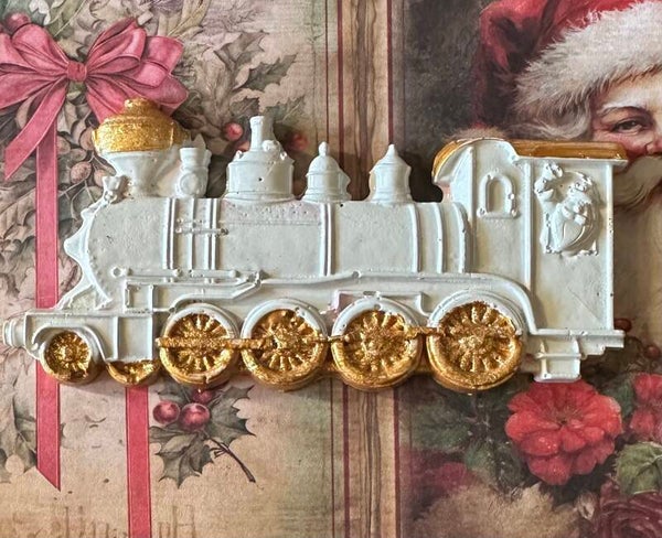 “Magnet Vintage de Train de Noël – Un Voyage Nostalgique au Coeur des Fêtes”