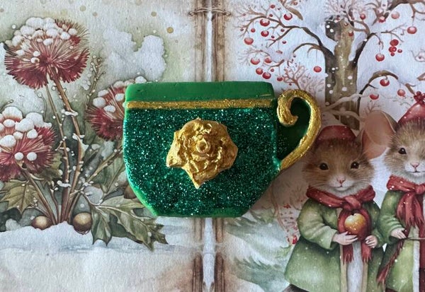 Fondant parfumé noël de la souris modèle tasse ( sapin de noël )🎄