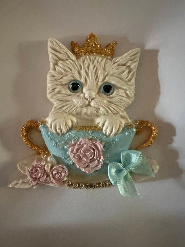 Magnet chaton royal bleu