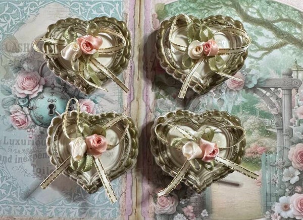 “Magnets Cœurs Élégance Vintage”