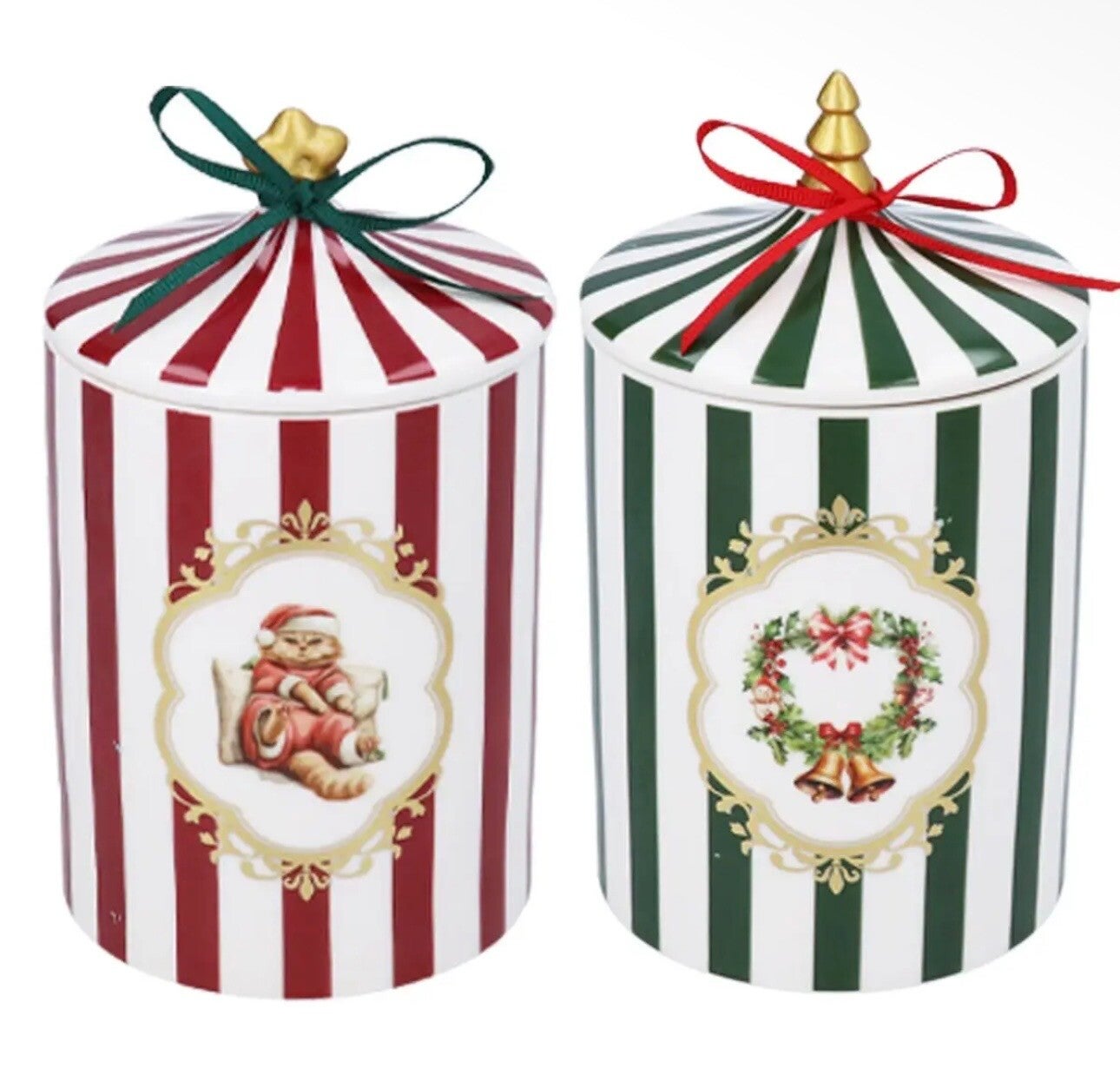 Bougie de Noël en pot céramique – Cire de soja