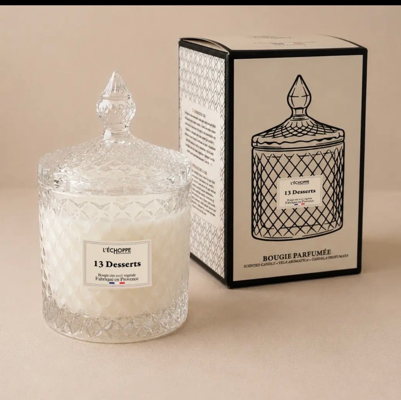 Bougie parfumée “13 Desserts” – Fabriquée en Provence ✨