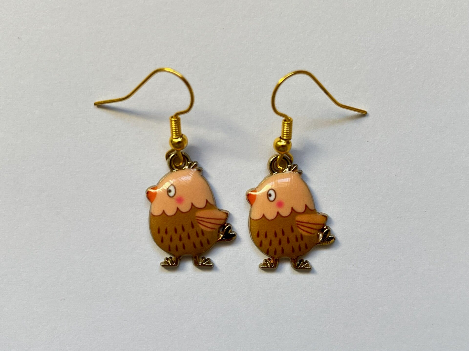PD-REF8010-(4.50€)- Une Paire BO à Crochet - Thème Animal Oiseau