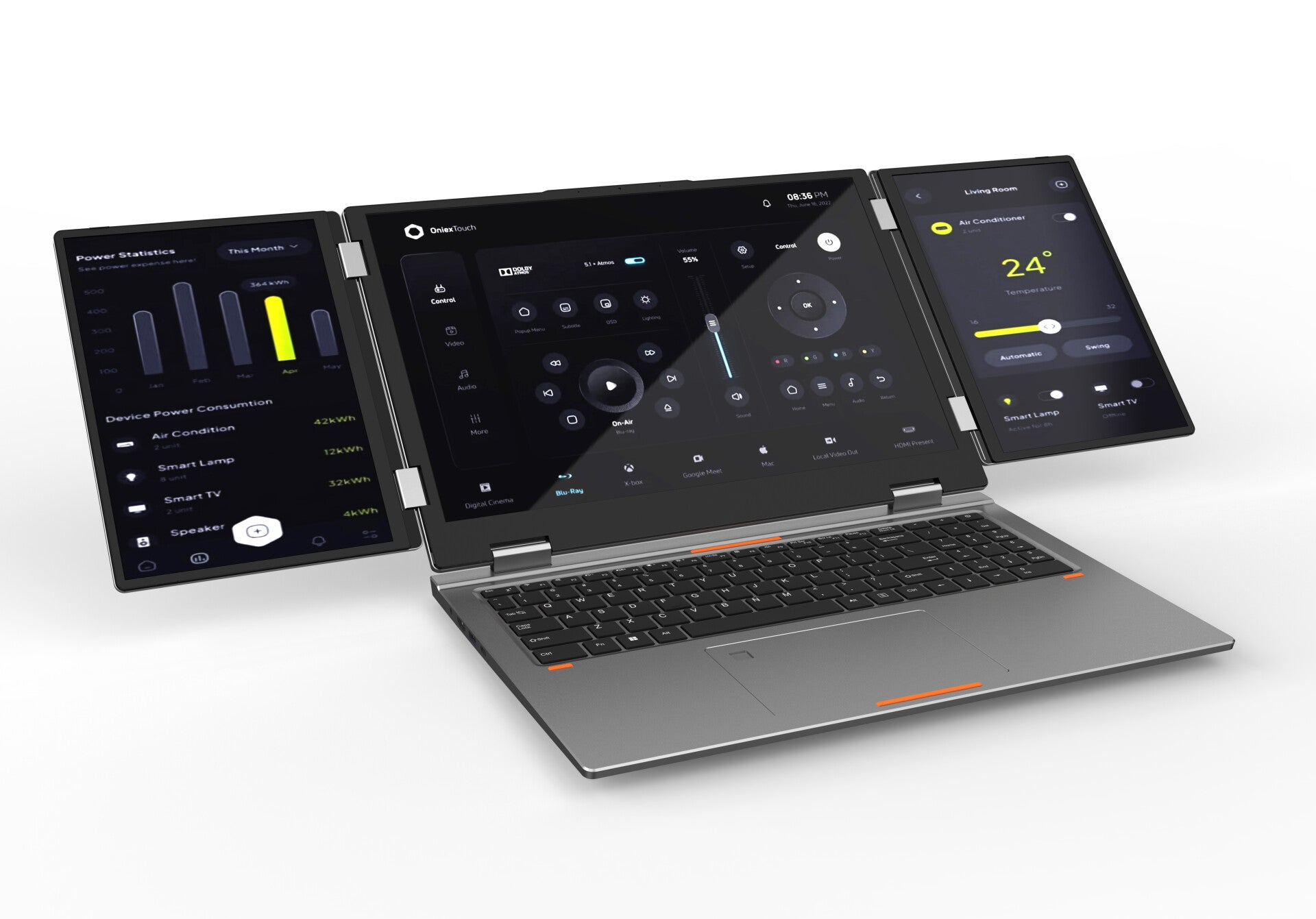 16 Inch Triple Screen Laptop | Intel Core i7 1260P | 32GB RAM | 1TB SSD | Windows 11