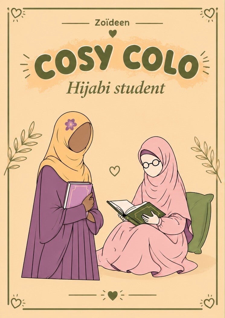 PDF de 5 coloriages cosy colo « hijabi student »