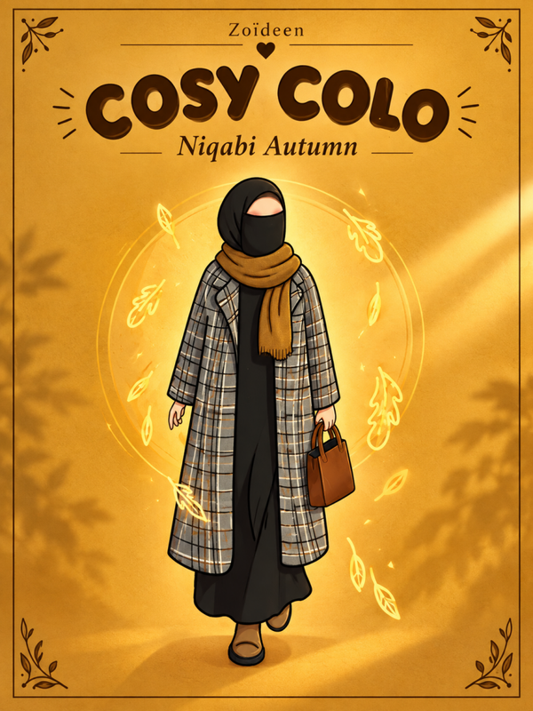 PDF de 5 coloriages cosy colo « Niqabi Autumn »