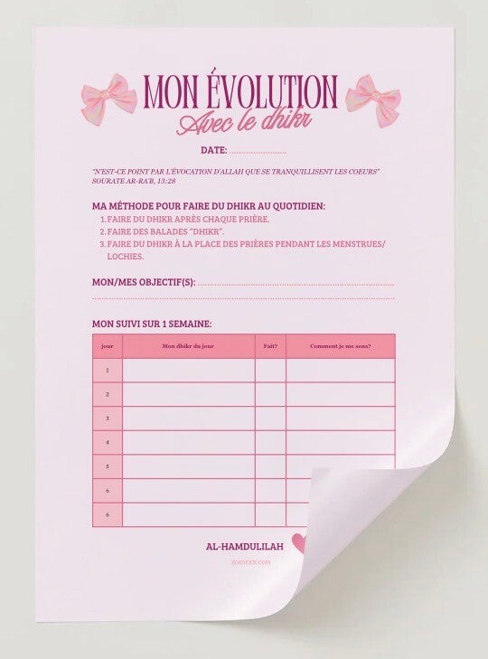 Mon évolution - avec le dhikr