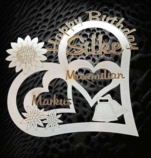 Personalisiertes Geburtstagsherz