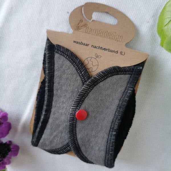 Wasbaar nachtverband (L)- grijs- Darner design