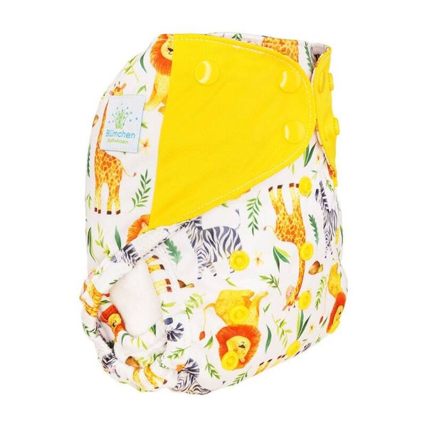 Blümchen overbroekje - one size - zebra - drukknoopjes