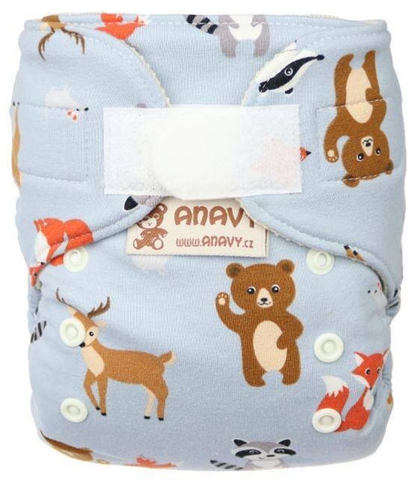 Anavy wollen overbroekje / New born/ Fox in a maedow Klittenband