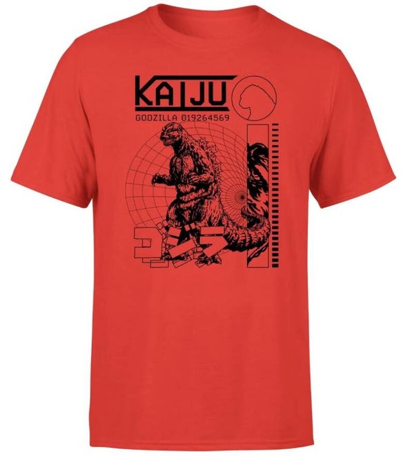 GODZILLA KAIJU UNISEX T SHIRT RED LARGE
