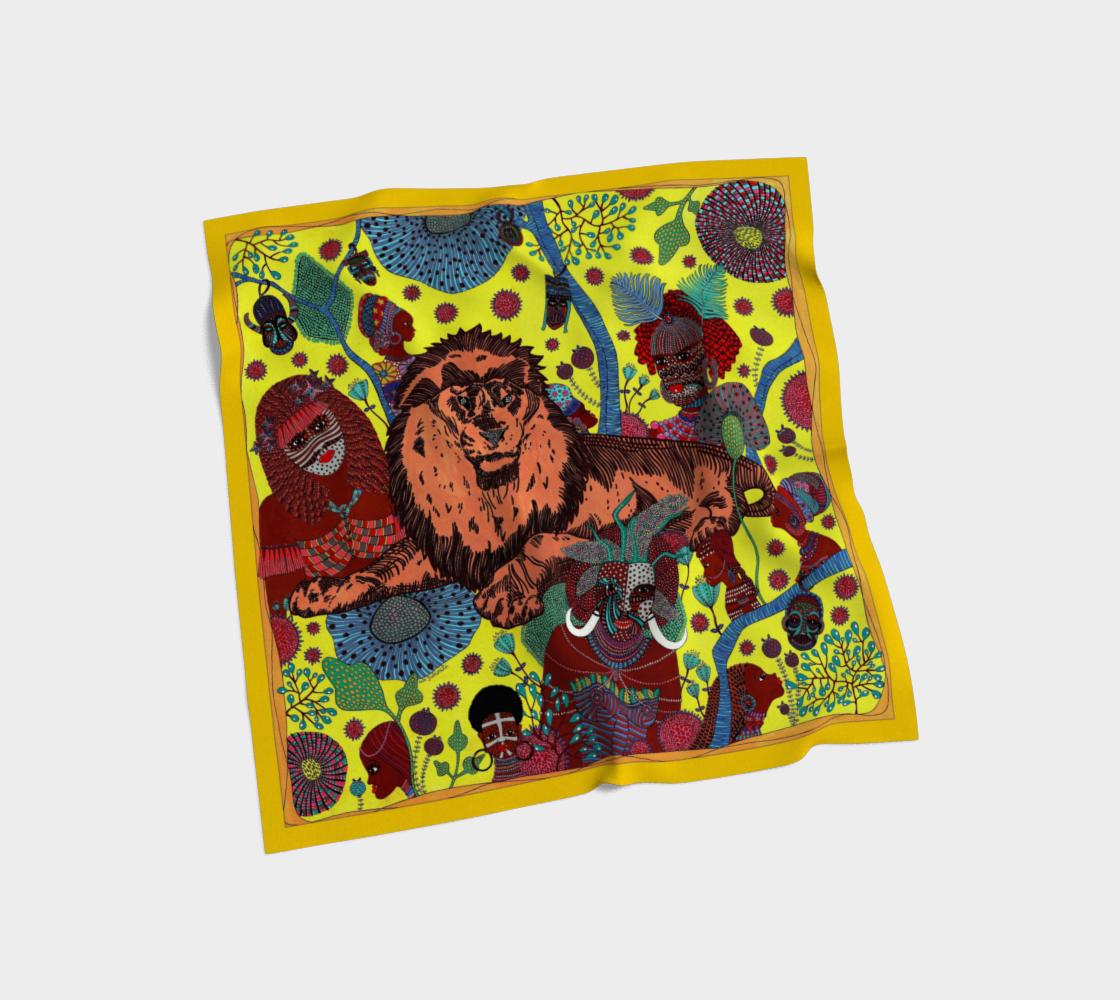 Foulard en soie *Mystic Africa*