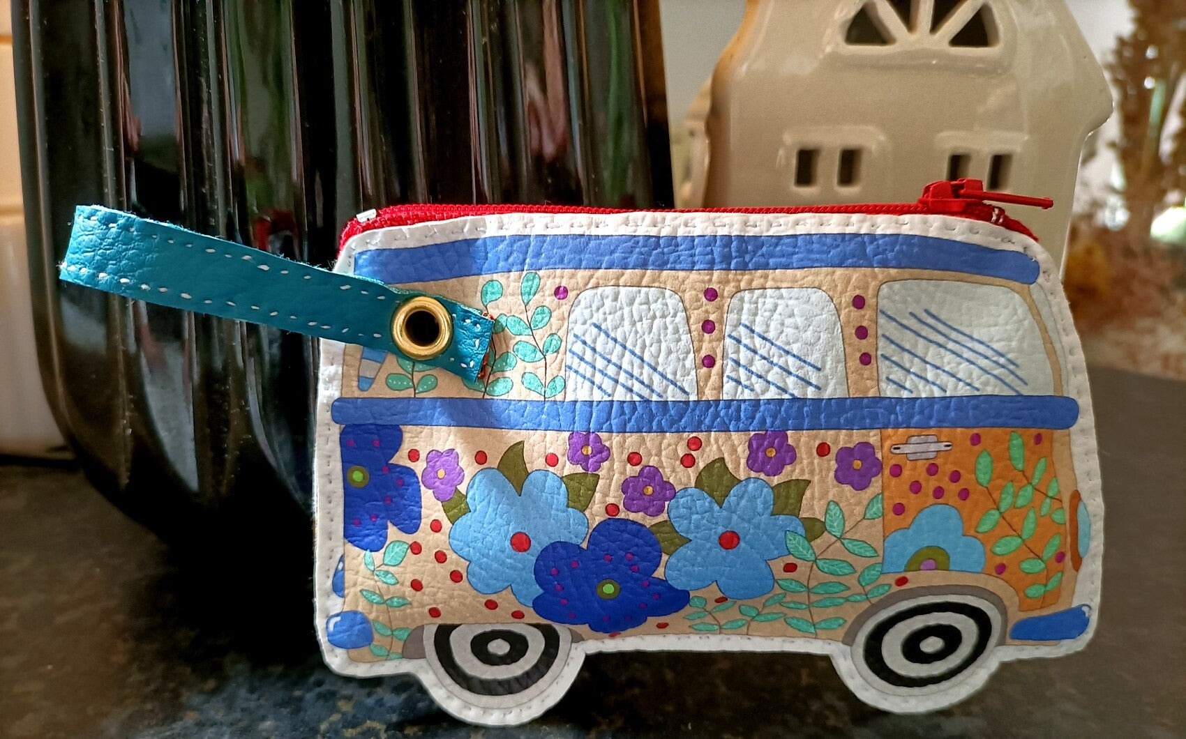 Combi Bleu et Ocre avec anse bleu