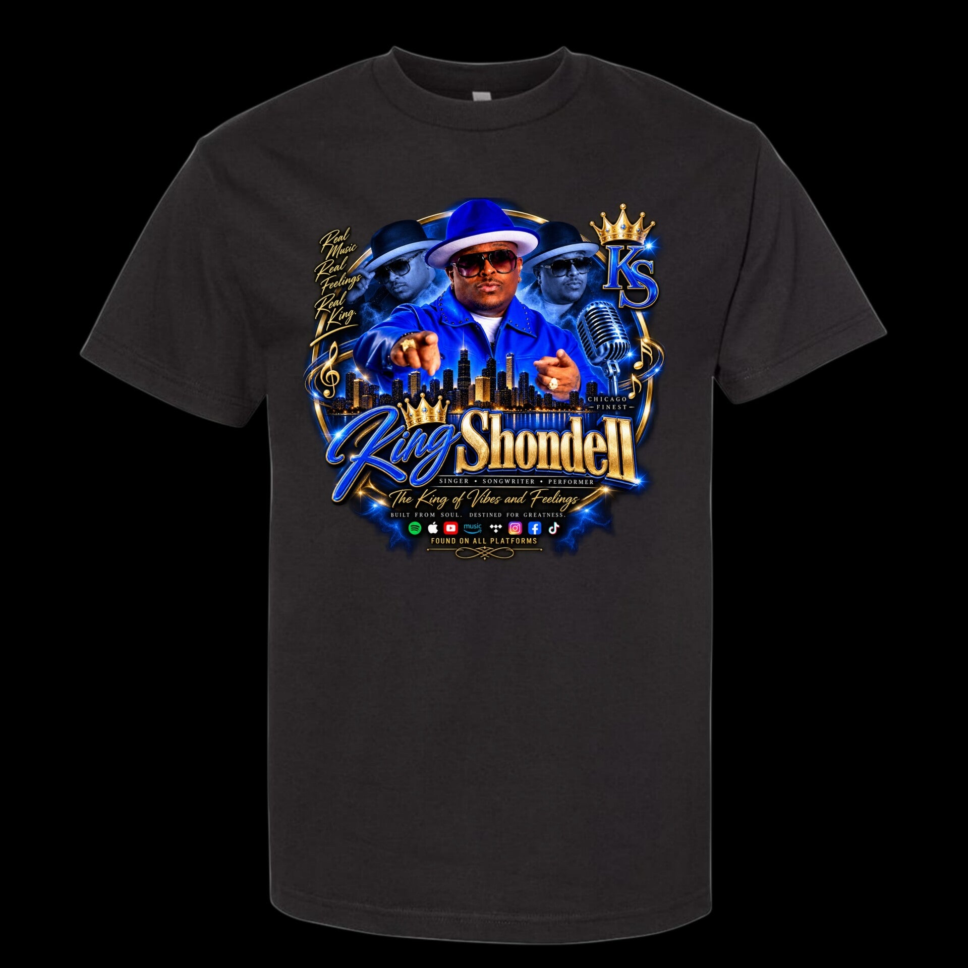 King Shondell reg size printed shirt