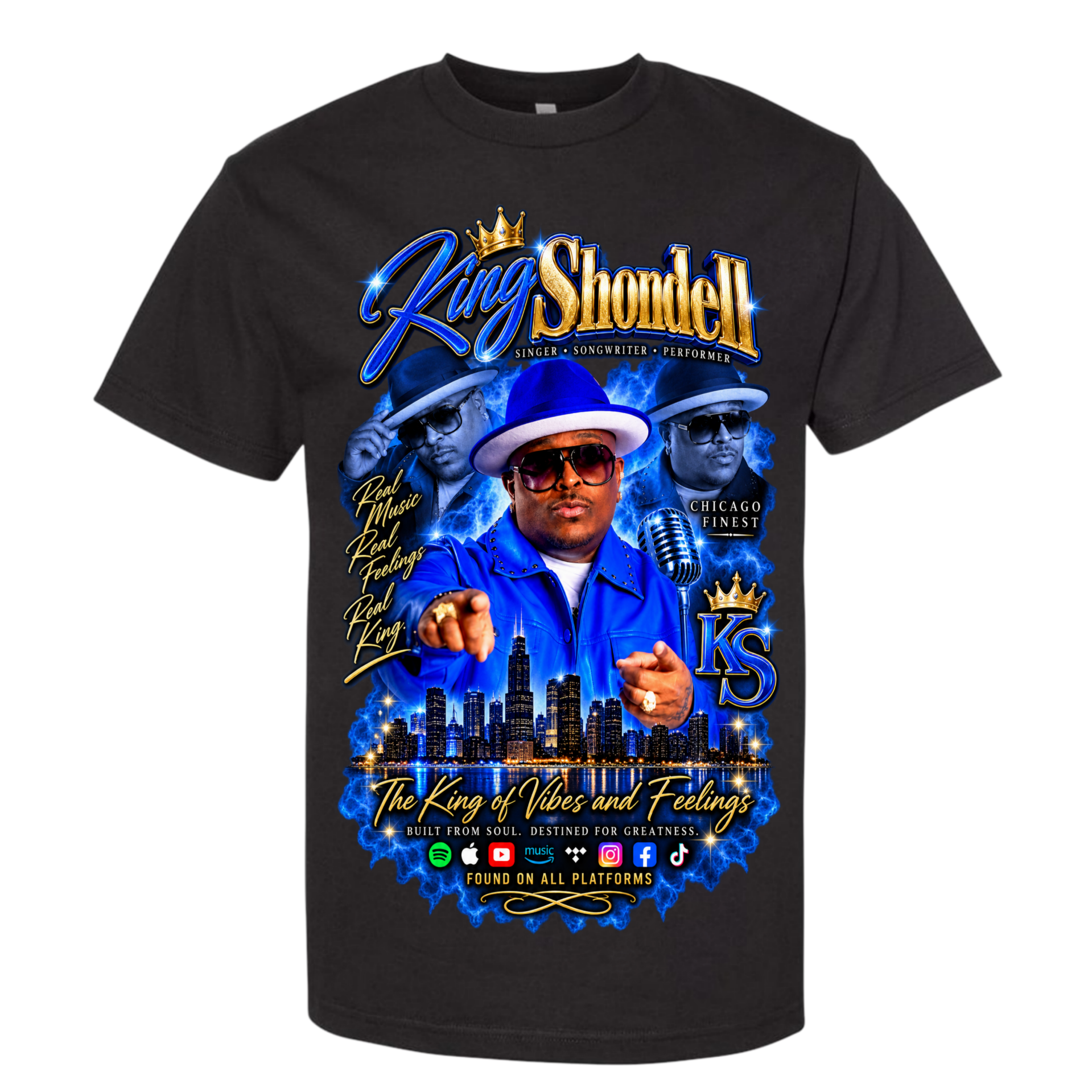 King Shondell full size printed tshirt