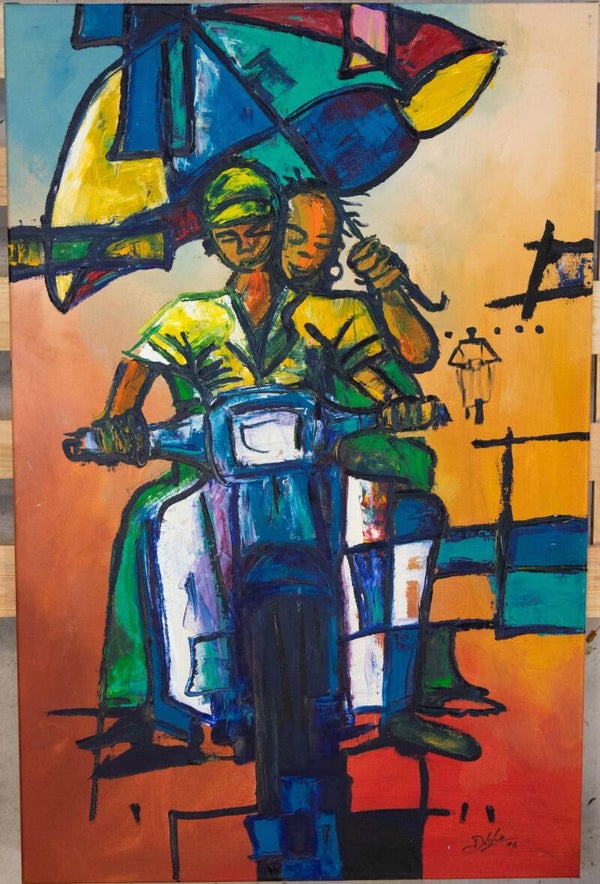 260705 - Artist Sessofia Ayaovi Dabla - "Zemidjan in the Rain' - Togo
