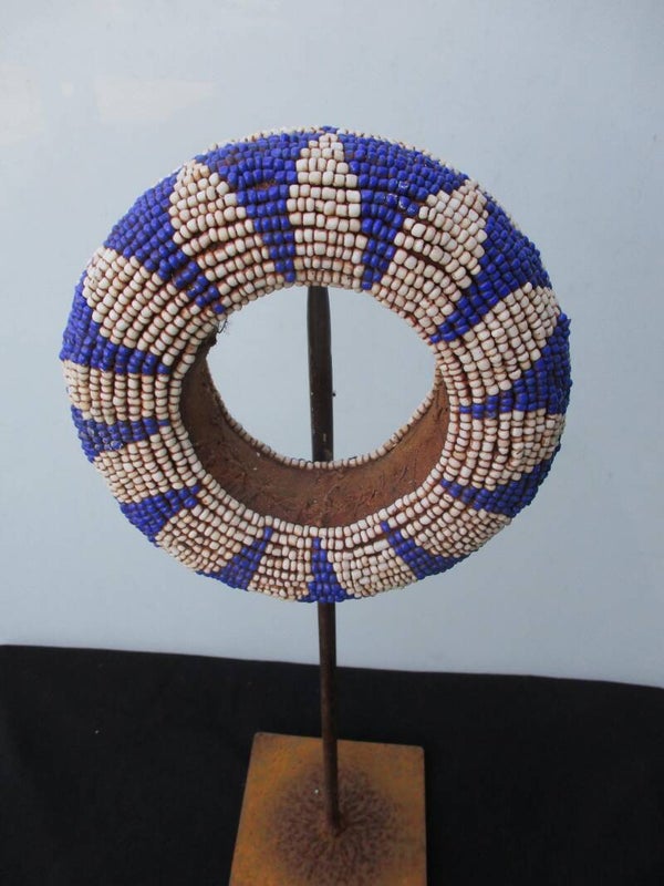 260806 - Old African Bamun Bracelet with beads - Cameroon.